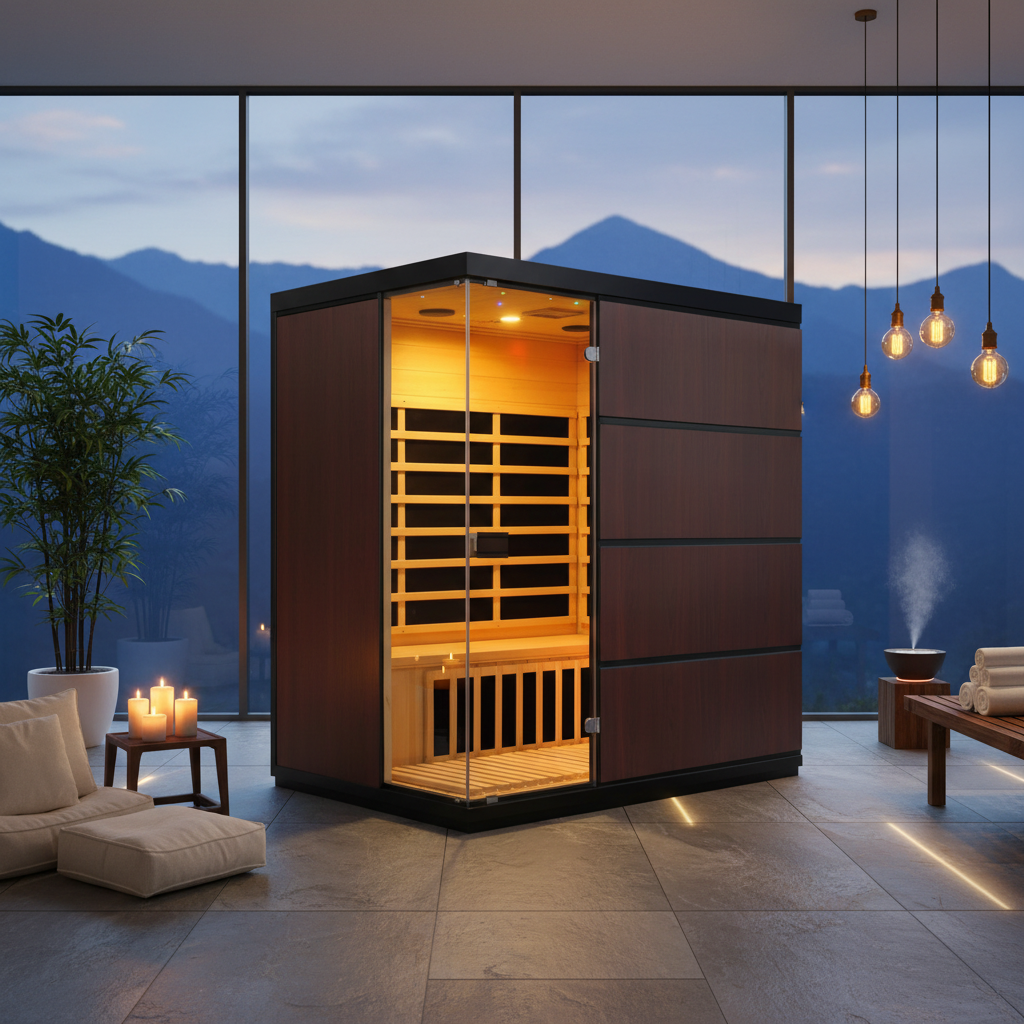 Sirona 4-Person Hemlock Infrared Sauna with 8 Carbon Heaters